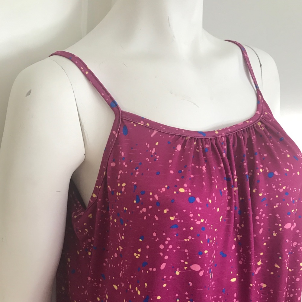 Pink patterned long tank - Picture 4 of 4